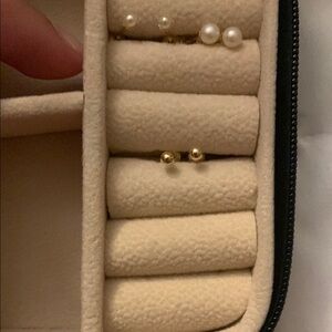 14 karat gold stud screw back earrings